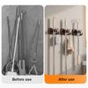 Mop And Broom Holder Heavy Duty Broom Storage Rack Wood Mop Organizer Self Adhesive Mop And Broom Hanging Rack for Bathroom Balcony Cleaning Tools