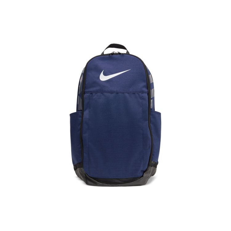 Nike Logo Zipper Closure Polyester Backpack Unisex Backpacks Navy-Blue CK0941-410 Navy Blue