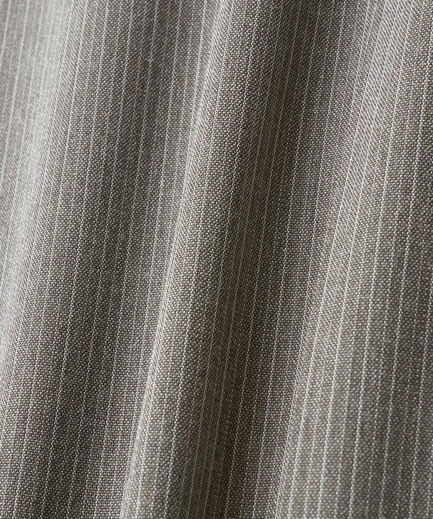 NOIRER Pinstripe Flare Slacks (Khaki Beige)