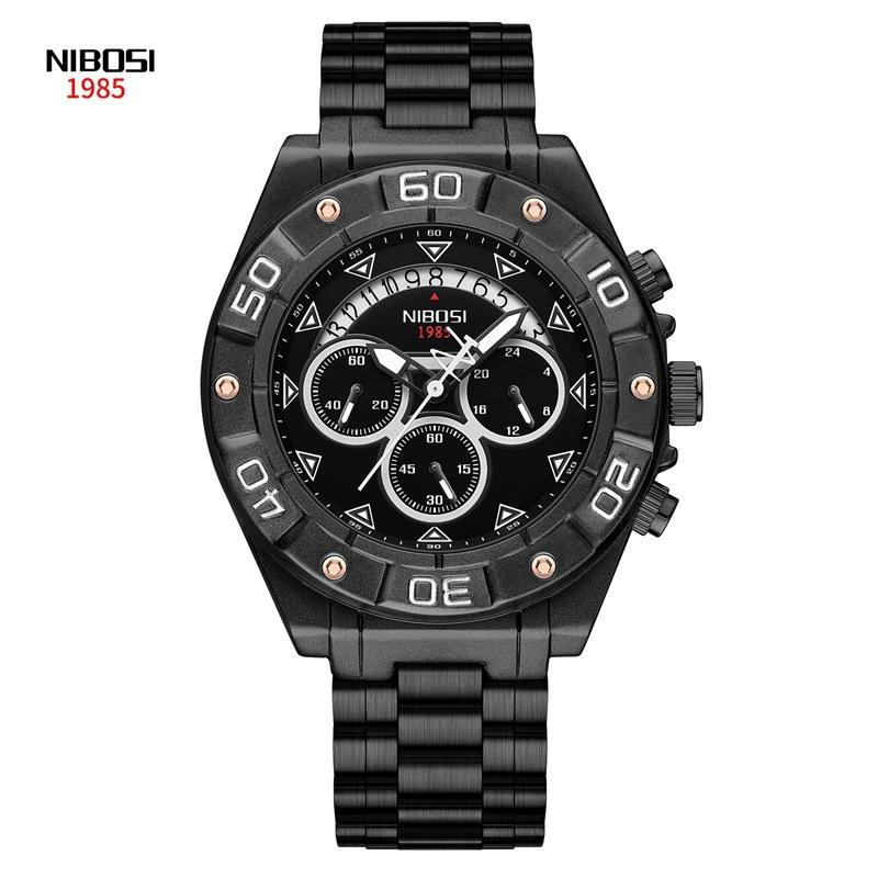 Men'S Watch, Multi-Function Three-Eye Six-Pin, Mineral Glass Mirror Quartz Watch