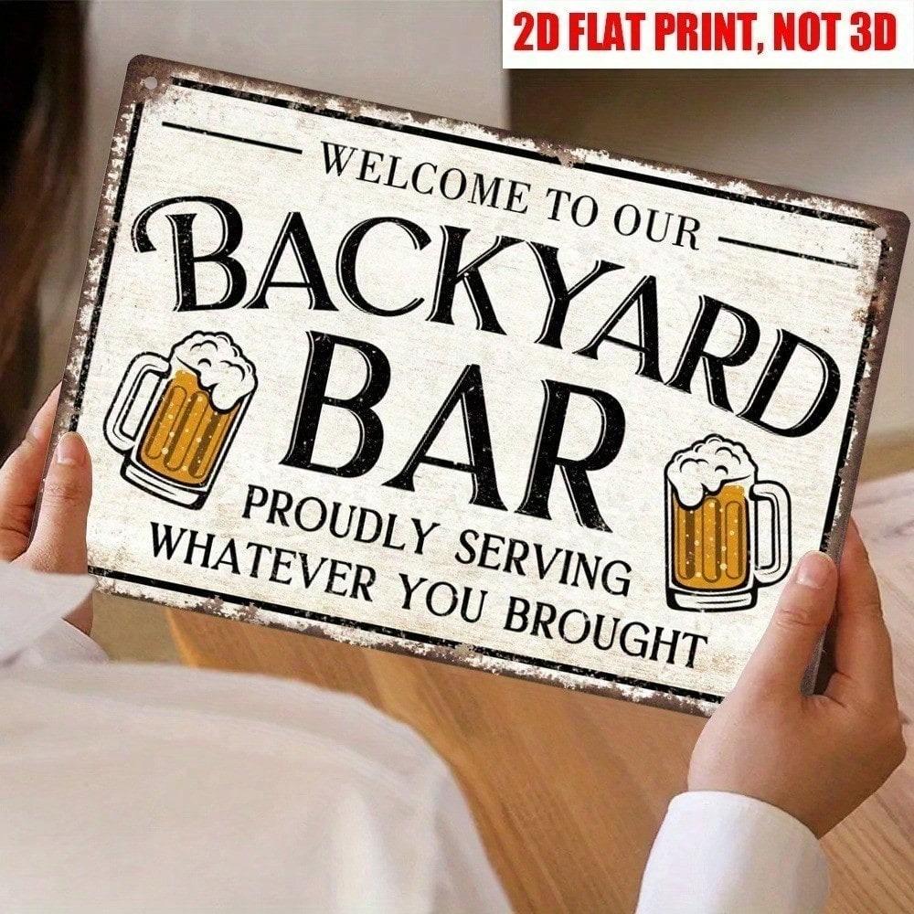 Metal Wall Art Retro Bar Pub Vintage Tin Sign for Man Cave