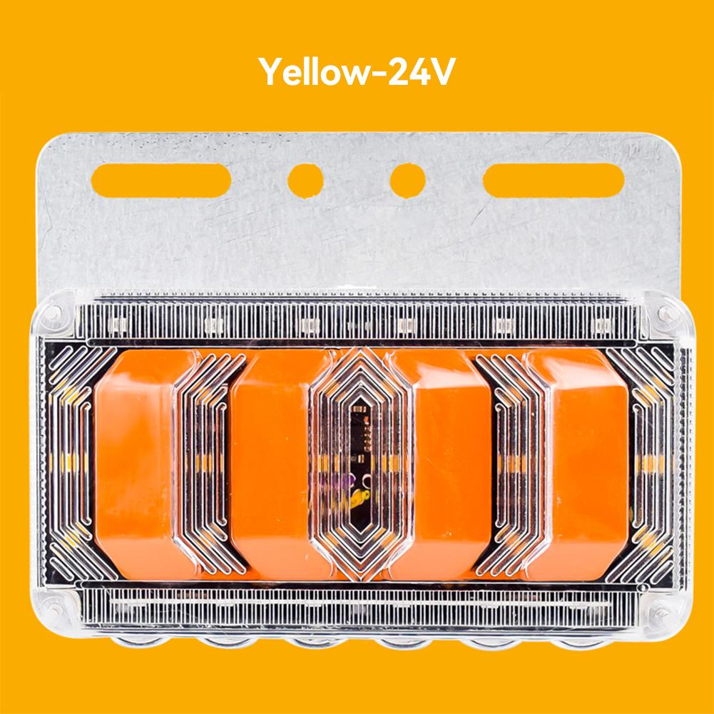 

24 В водонепроницаемый светодиодный боковой габаритный фонарь для грузовика, прицепа, внедорожного тягача, автобуса, супер яркий жёлтый