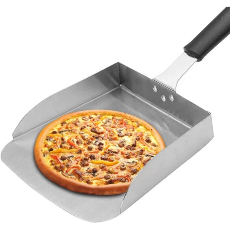 Frying Spatula Stainless Steel Frying Spatula Food Mover Burger French Fries Food Spatula for Stir-frying and Moving Food Tools