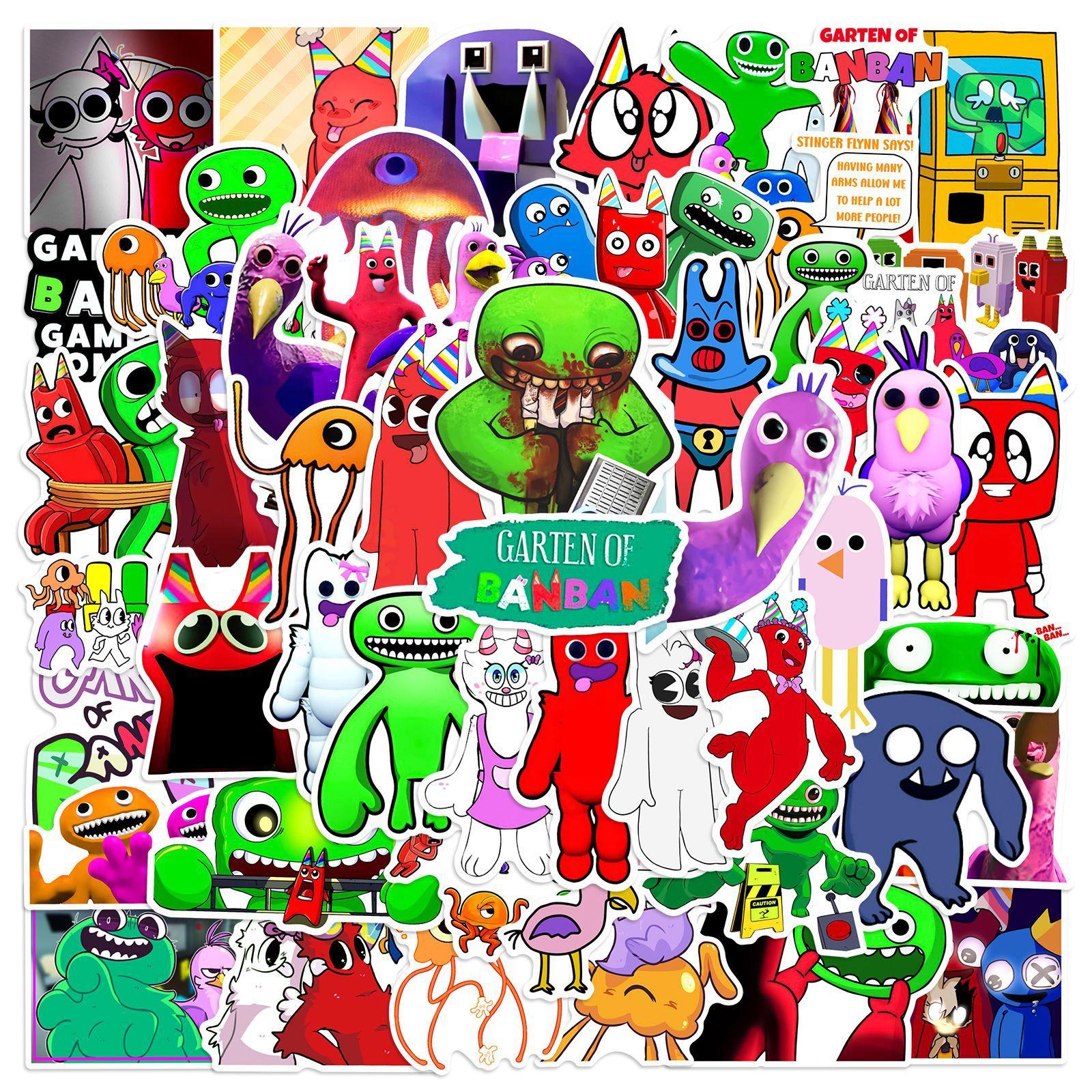 

Из 50 шт. наклеек Garten Banban Водонепроницаемый многоразовый декор Ноутбук Граффити Подарок