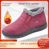 Botas de nieve de invierno para mujer, zapatos cálidos y de terciopelo para mujeres de mediana edad y mayores. Zapatos de algodón para el comercio transfronterizo.