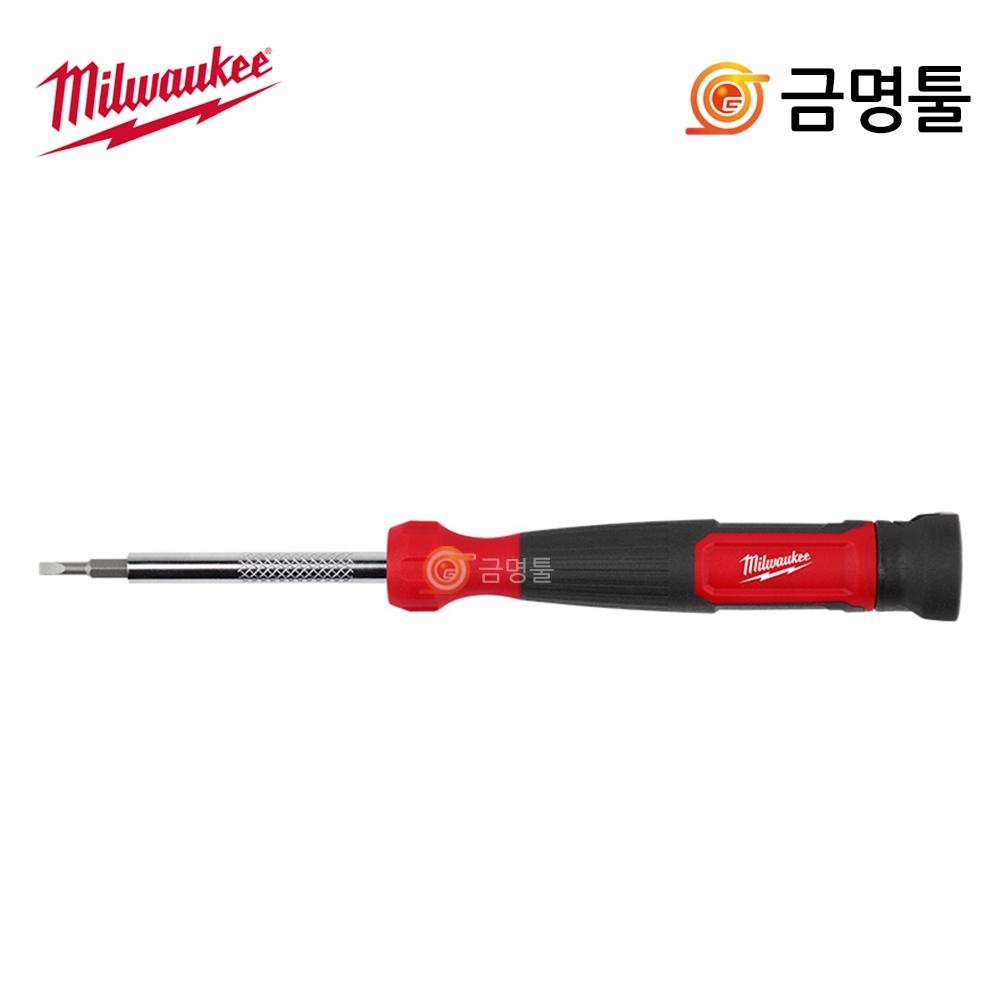 

Milwaukee 48 22 2930A Прецизионная отвертка 4 в 1 Ручной инструмент с противоскользящей рукояткой, 4 типа бит