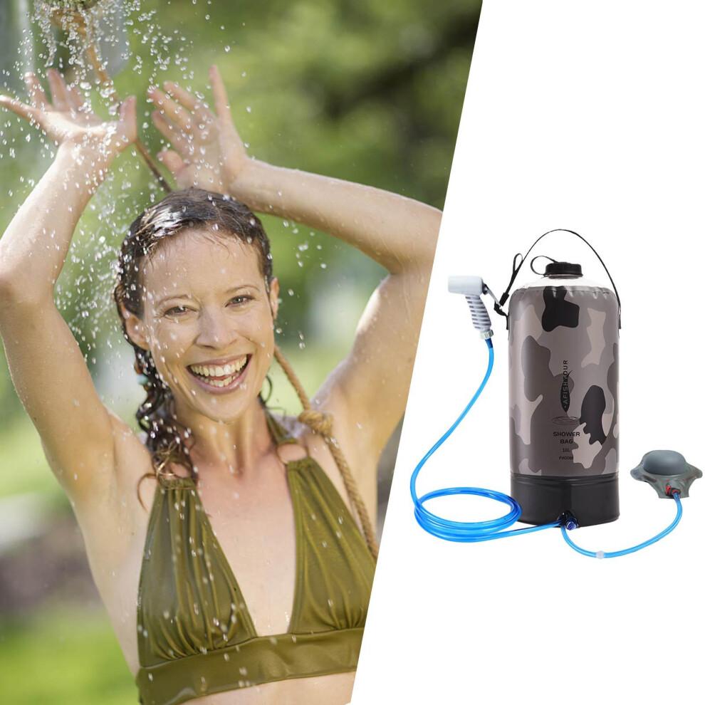 Compact and Lightweight Camping Shower Bag User-Friendly On Off Switch Solar Powered Heat Absorbing Design with Durable Build