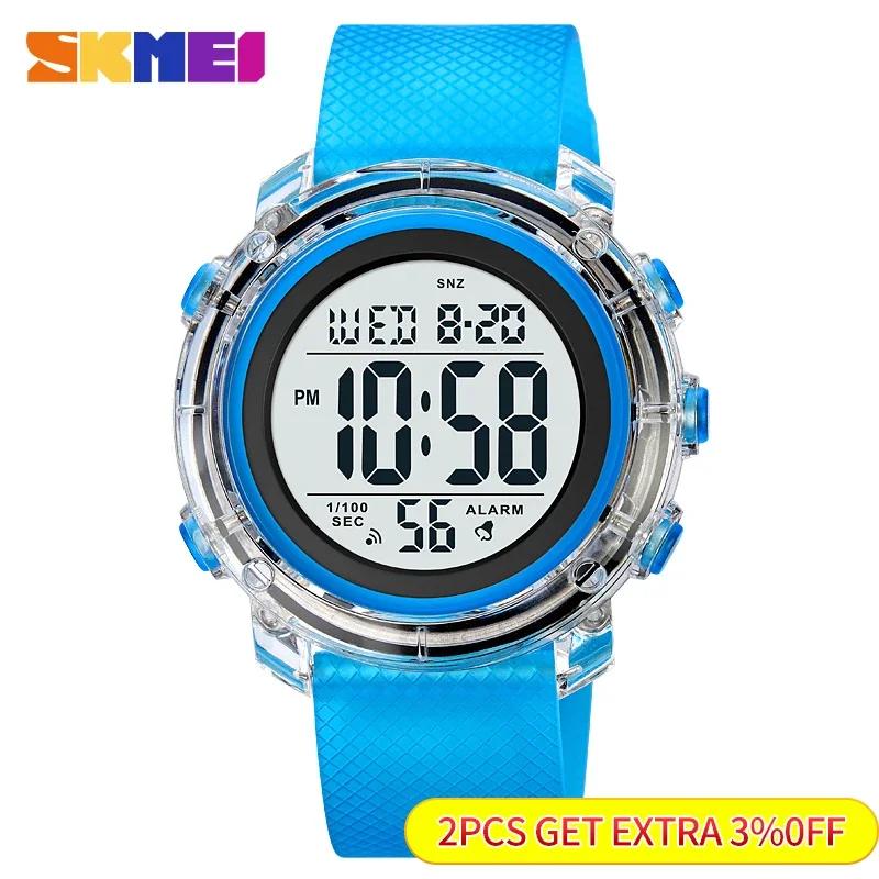 SKMEI 1996 Calendar Clock reloj hombre Japan Digital movement LED Light Watch Mens Women 5Bar Waterproof Countdown Wristwatches
