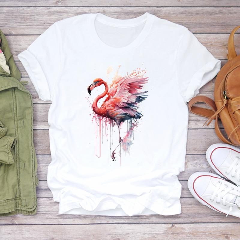Women Print Lady Tee Top Dragonfly Flower Trend 90s Clothing Casual Short Sleeve Fashion Tshirt Female Graphic T-shirts