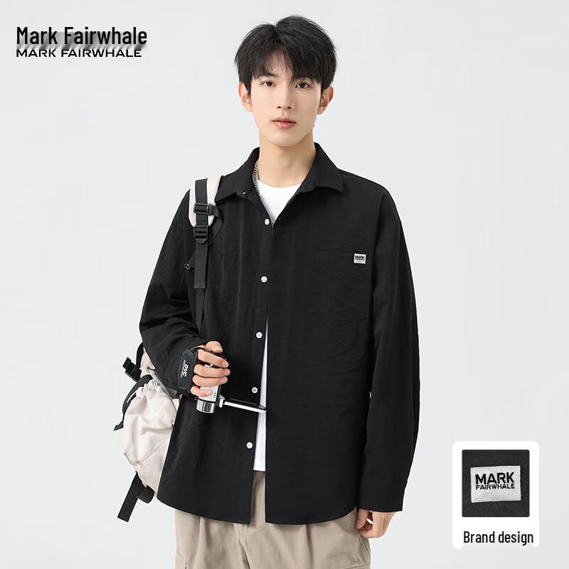 Mark Hua Fei Men s Japanese Trend Lapel Long Sleeve Casual Shirt Jacket 2XL