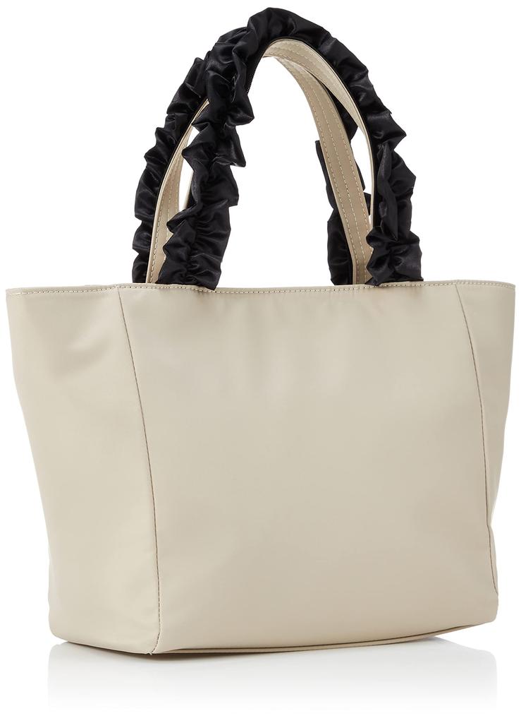 ACROMASTER AY-087 (Beige) Elegant Nylon Tote Bag for Women, Square, Large Capacity, Lightweight, Perfect for Commuting and Travel