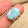 Pretty Larimar Gemstone 925 Sterling Silver Handmade Jewelry Lavish Ring For Wedding Gift