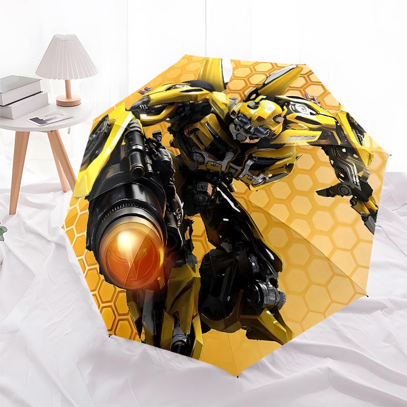 Transformer, Bumblebee Automatic Opening and Closing, 8 rib Structure Portable Umbrella, Suitable for Men and Women in All Seasons Perfect