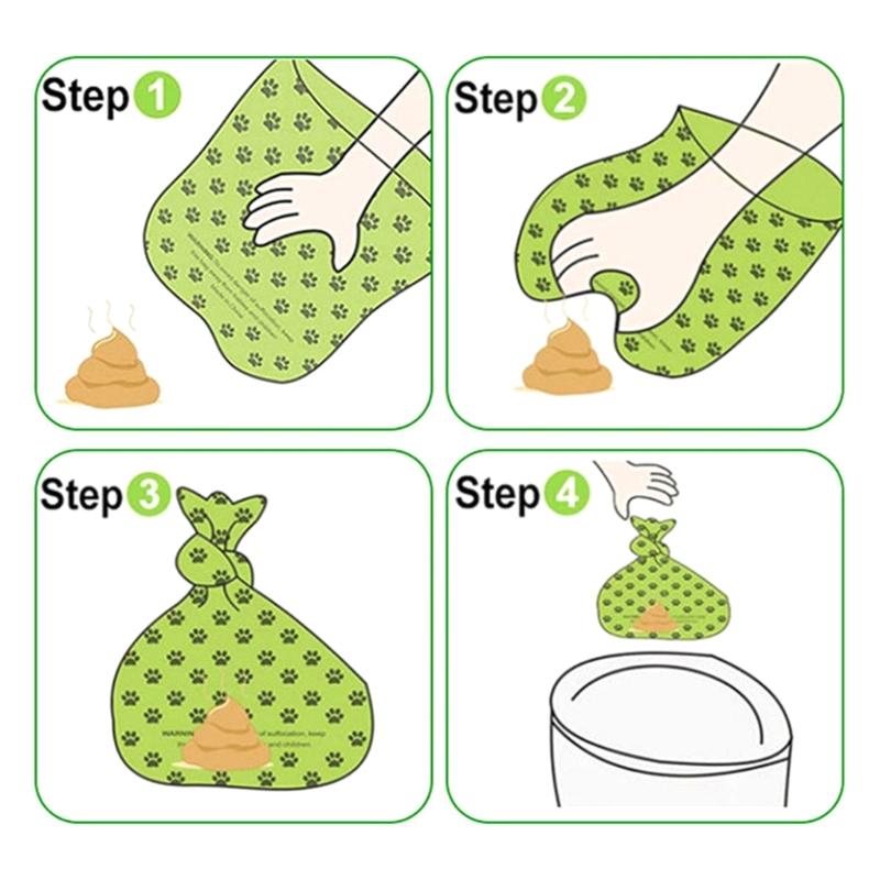 Portable Dog Poop Bag Holder Pick Up Pet Poop Bag Dispenser Waste and Household Cleaning Outdoor Walking Pet Accessories