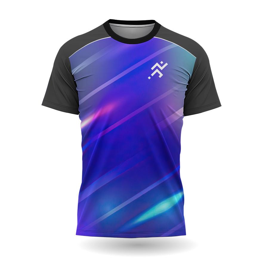 Tricou pentru bărbați Sport în aer liber Tricouri pentru alergare amuzant cu imprimeu în gradient, cu uscare rapidă, top cu mânecă scurtă, ocazional de vară, cu decolteu în formă de tricou.