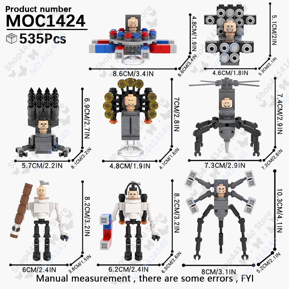

MOOXI Аниме Серия Фигурки Скибиди Туалет Оператор Битва Робот Строительные Блоки Модель MOC Кирпичики Сделай Сам Монтессори Игрушки Детские Подарки