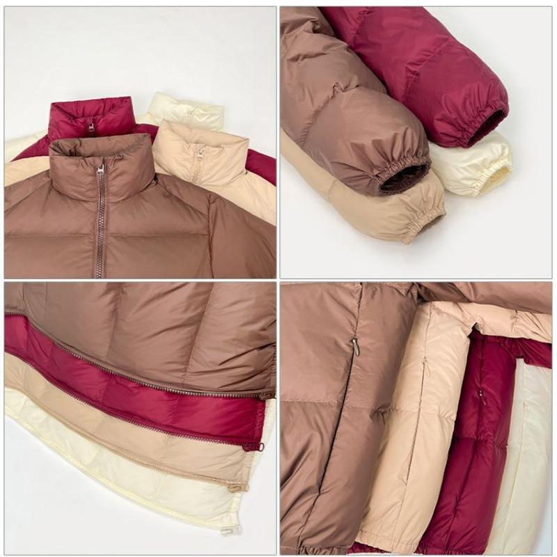 Coffee cotton-padded clothes women's short loose small cotton clothes stand-up collar bread clothes jacket