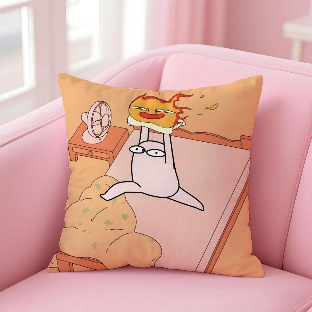 Cartoon Fun Funny Ketnipz Cute Cushion Cover Pillow Case Soft Skin Friendly Fabric Concealed Zipper