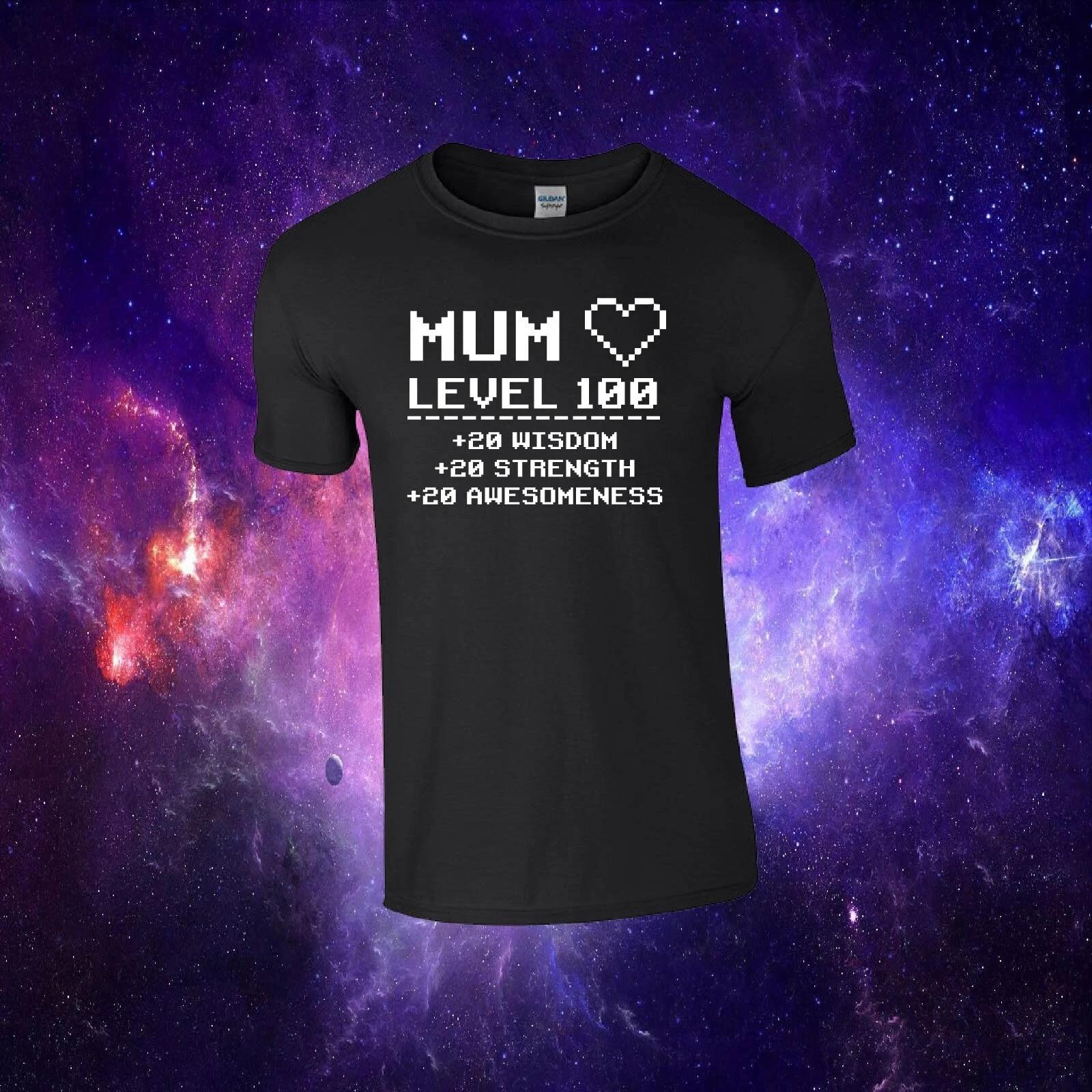 Mum Level 100 Gaming Mum Mothers Day Funny Gaming Gift Adults Top T-shirt S