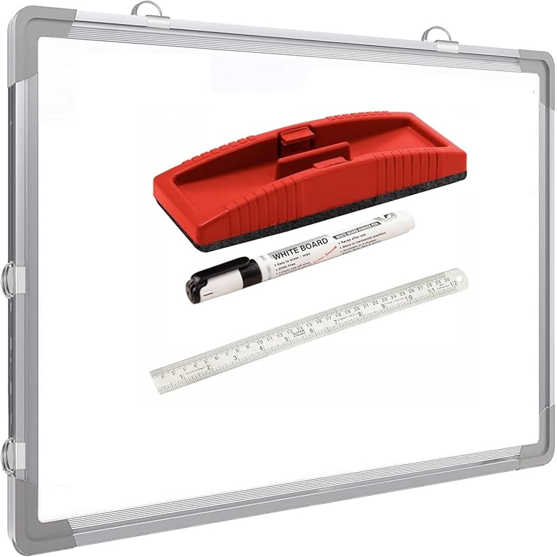 Eclet Non Magnetic 1.5 X 2 Feet Double Sided White Board Front Side Whiteboard Marker Surface And Back Side Chalkboard S