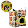 Warm Plush Bird Hanging Cave     Hammock Hanging Winter Birds Cage (L Owl)