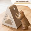 Cat Scratching Post Furniture Protector With Ball Hallow Triangular Kitten Scratching Post For Kitten Pet Indoor Boredom Play