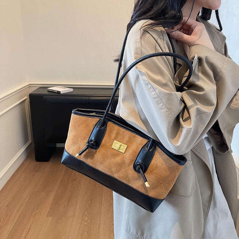 Grenzüberschreitende Retro Handtasche mit großer Kapazität und vielseitiger Verwendung für Damen: Modische Luxus-Schulter-Tragetasche