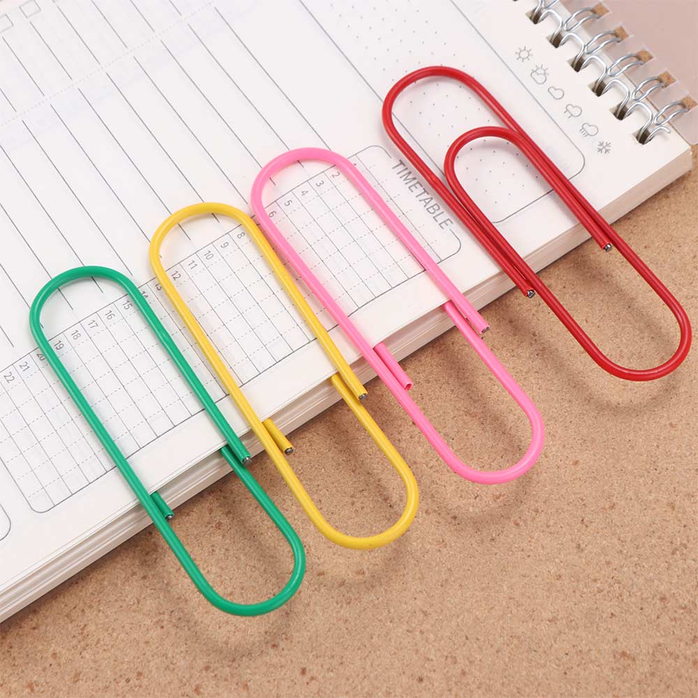 10 Pcs Metal Paper Clip 10cm Big Paper Clips Stationery Metal Clips Filing Paper Clips  School