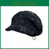 Vintage Sternmuster Baskenmütze für Damen Sommer Frühling Sonnenschutz Atmungsaktives Modeaccessoire