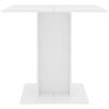 VidaXL Table à Manger, Table à Dîner, Meuble de Salle à Manger, Table de Repas Cuisine Maison Intérieur, Moderne, Blanc Bois 800252