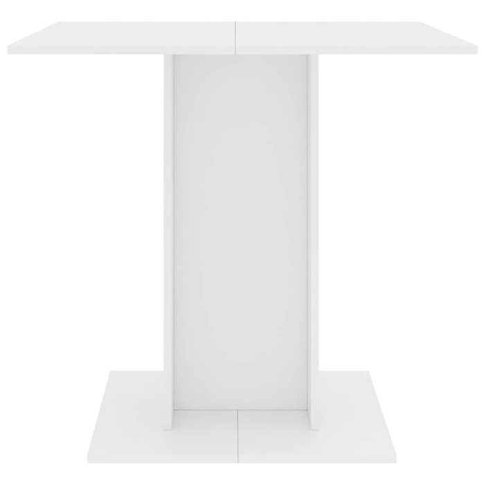 VidaXL Table à Manger, Table à Dîner, Meuble de Salle à Manger, Table de Repas Cuisine Maison Intérieur, Moderne, Blanc Bois 800252
