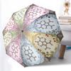 1pc Sturdy 8-Bone Auto Umbrella, Tropical Orchid Mild Floral Blooms Umbrella, Digital Printed, Foldable Umbrella for On-the-Go Outdoor Use