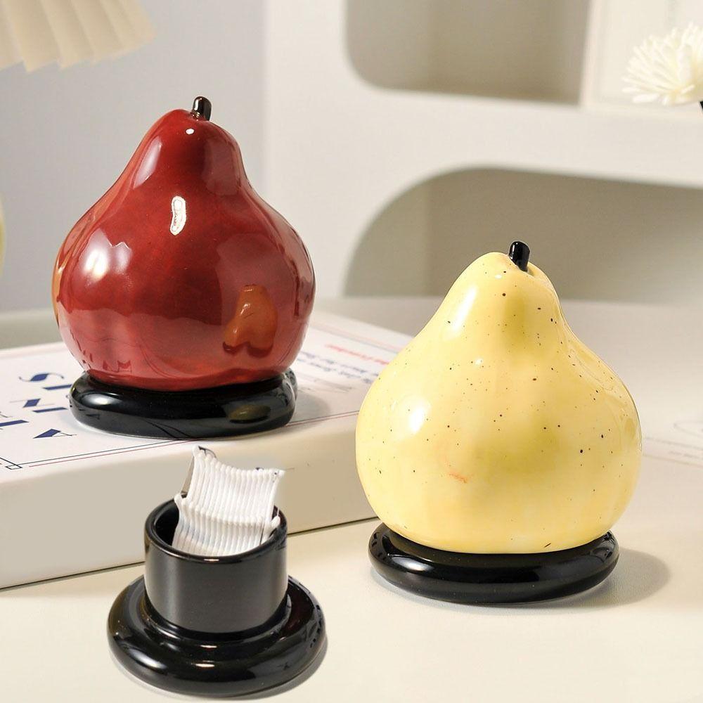 Cute Fruit Theme Toothpick Box Pear Shape Toothpick Container Fruit Toothpick Dispenser  Kitchen