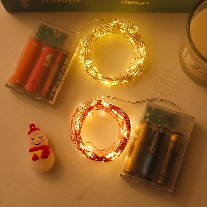 1Pack Fairy Light String Led Copper Wire String Light 1/2/3/5/10M Battery Powered For Bedroom Garden Party Wedding Decoration