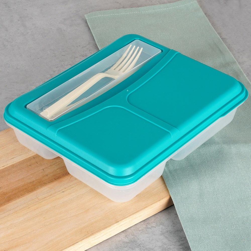 Breakfast Container Lunchbox Divided Lunch Box Cutlery