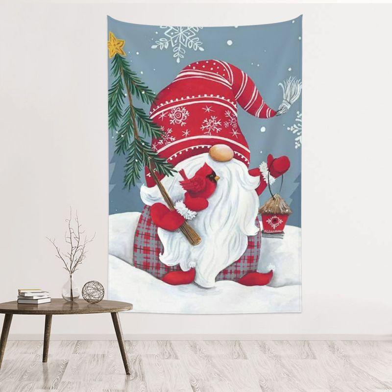 Гоблин Рождественская подвесная ткань Хэллоуин гобелен Снеговик фоновая ткань Гном — фото 4