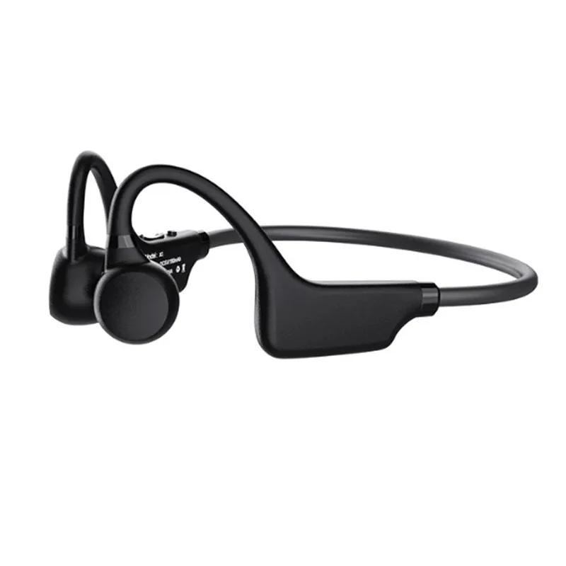 Sports Bluetooth Headphones Waterproof Wireless Earbuds with Microphone Ear-hook TWS Bass HIFI Stereo MP3 SD Card Support