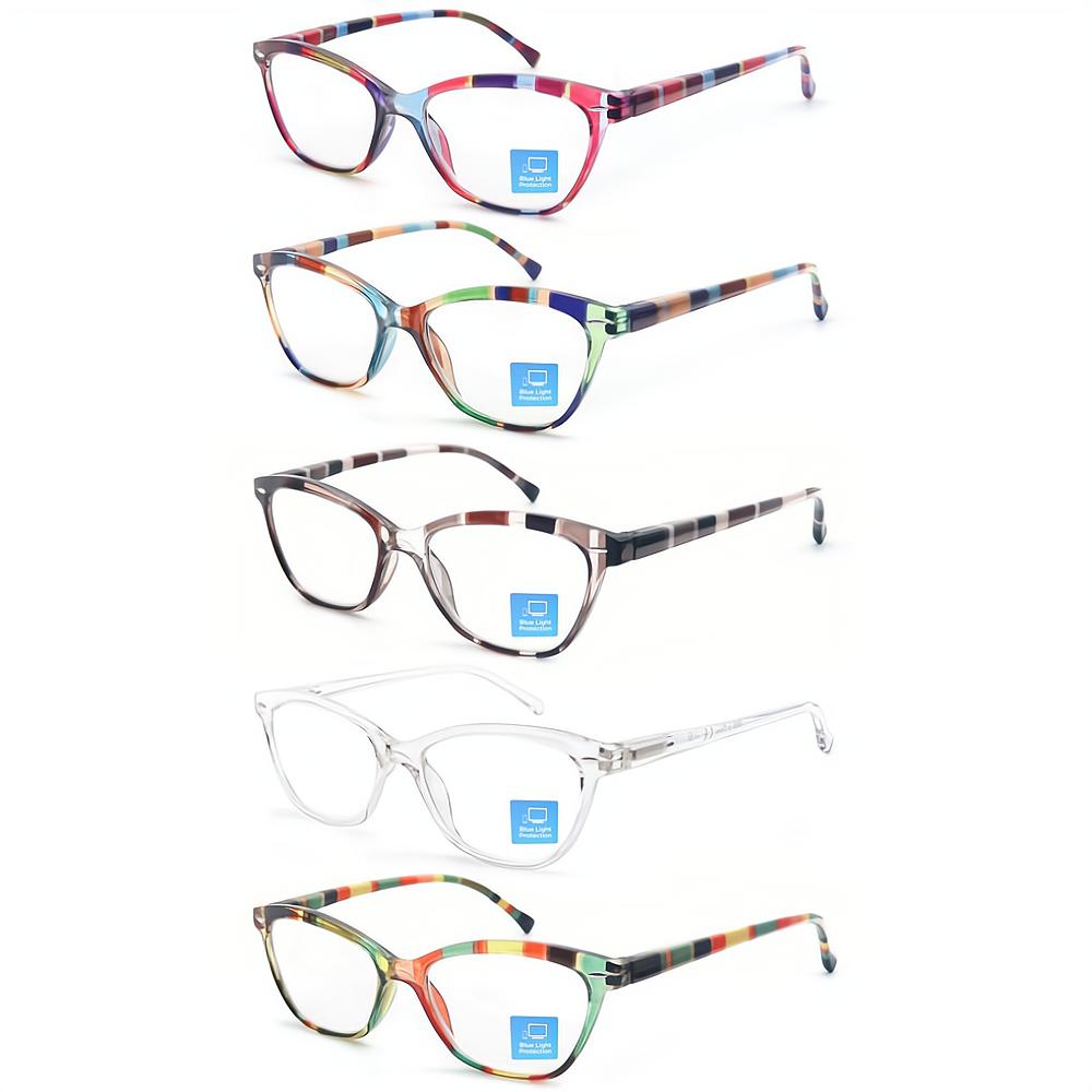 Blue Light Blocking Glasses Lady Computers Flat Lenses Eyeglass reading fatigue relieving reading glasses for wome
