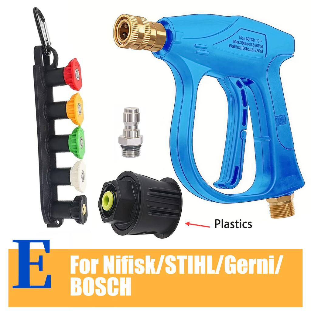 Pressure Washer Water Gun for Car Clean Hose Connector For Karcher Nilfisk Bocsh Quick connect nozzles For Car Wash Accessories