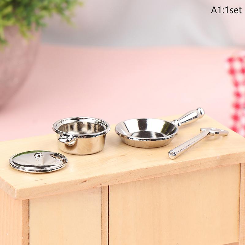 

1/12 кукольный домик, мини-кухонные принадлежности, модель кукольного домика, кухонный горшок, лопаточка, украшение 4pcs