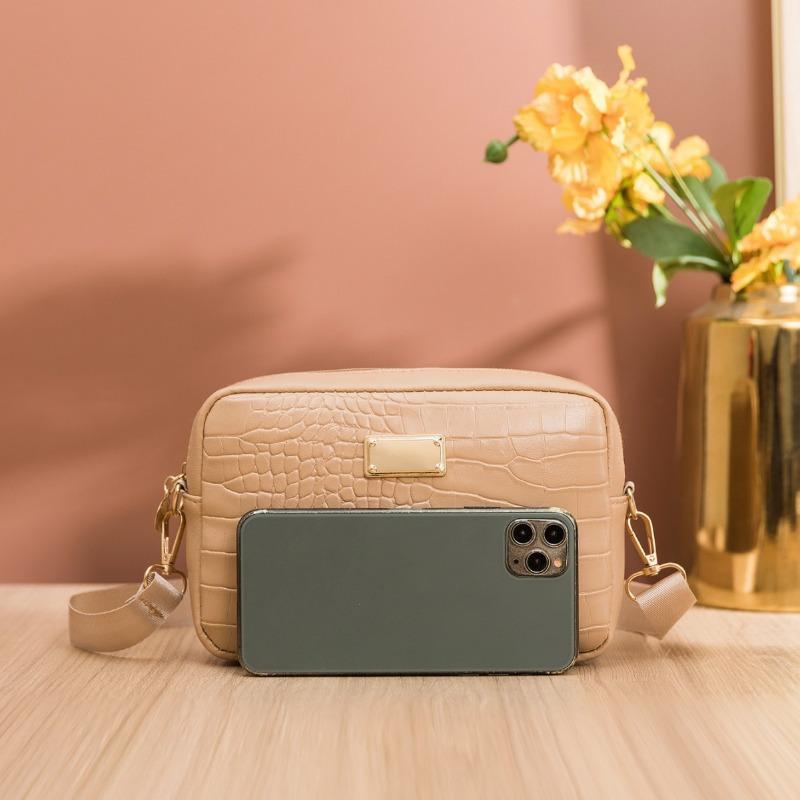 New simple single shoulder crossbody small bag fashionable and casual crocodile pattern women's bag