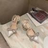 Women's High Heels  New Womens Shoes Fine High Heels Party Prom Shoes Crystal Bow Satin Summer Zapatos Para Mujeres