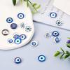 Pandahall 60Pcs Evil Eye Glass Cabochons - 12mm Half Round Flatback Dome Lucky Eye Cameo Gem Cover Beads for Pendant Props Photo Jewelry Making