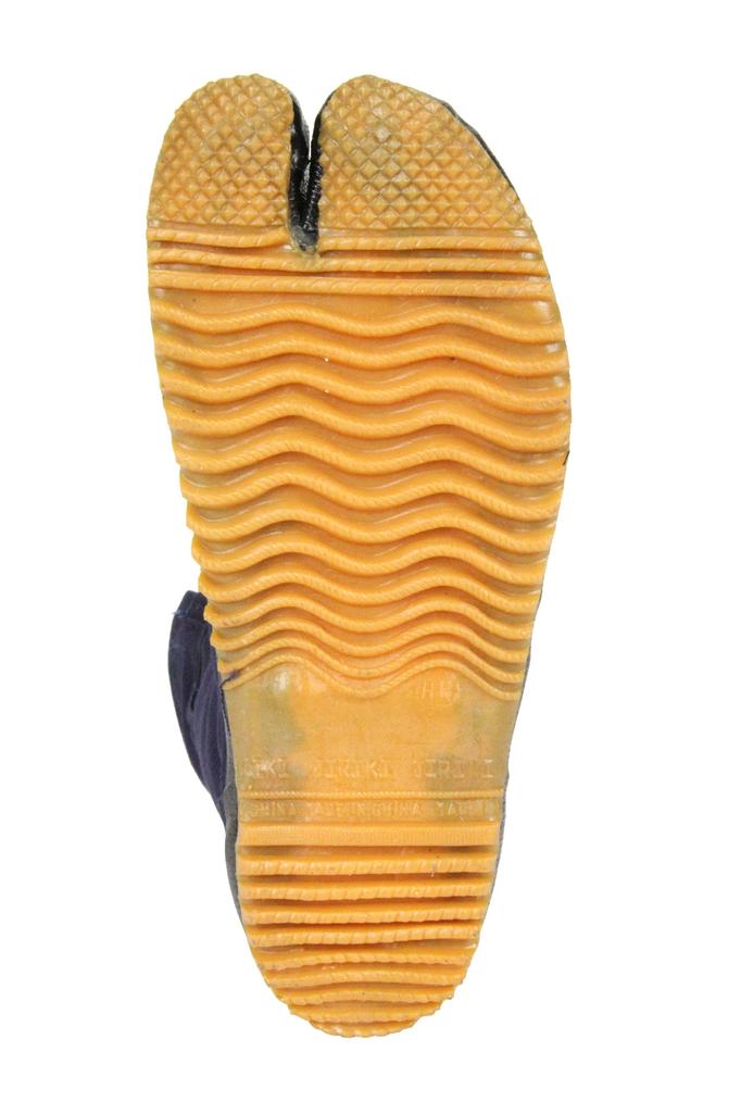 Nissin Rubber Men's Long Work Boots for Self-Gardening, Split Toe, Velcro Closure, No Toe Cap, Navy, Size 26.5 cm