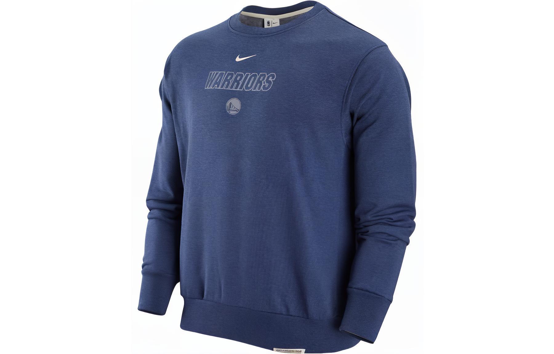 Nike Sweatshirts Men s Blue Crew Neck Moderate Regular FB5349-437 M