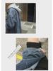 Men's Trendy Korean-Style Denim Hooded Jacket - Fake Two-Piece Autumn Top