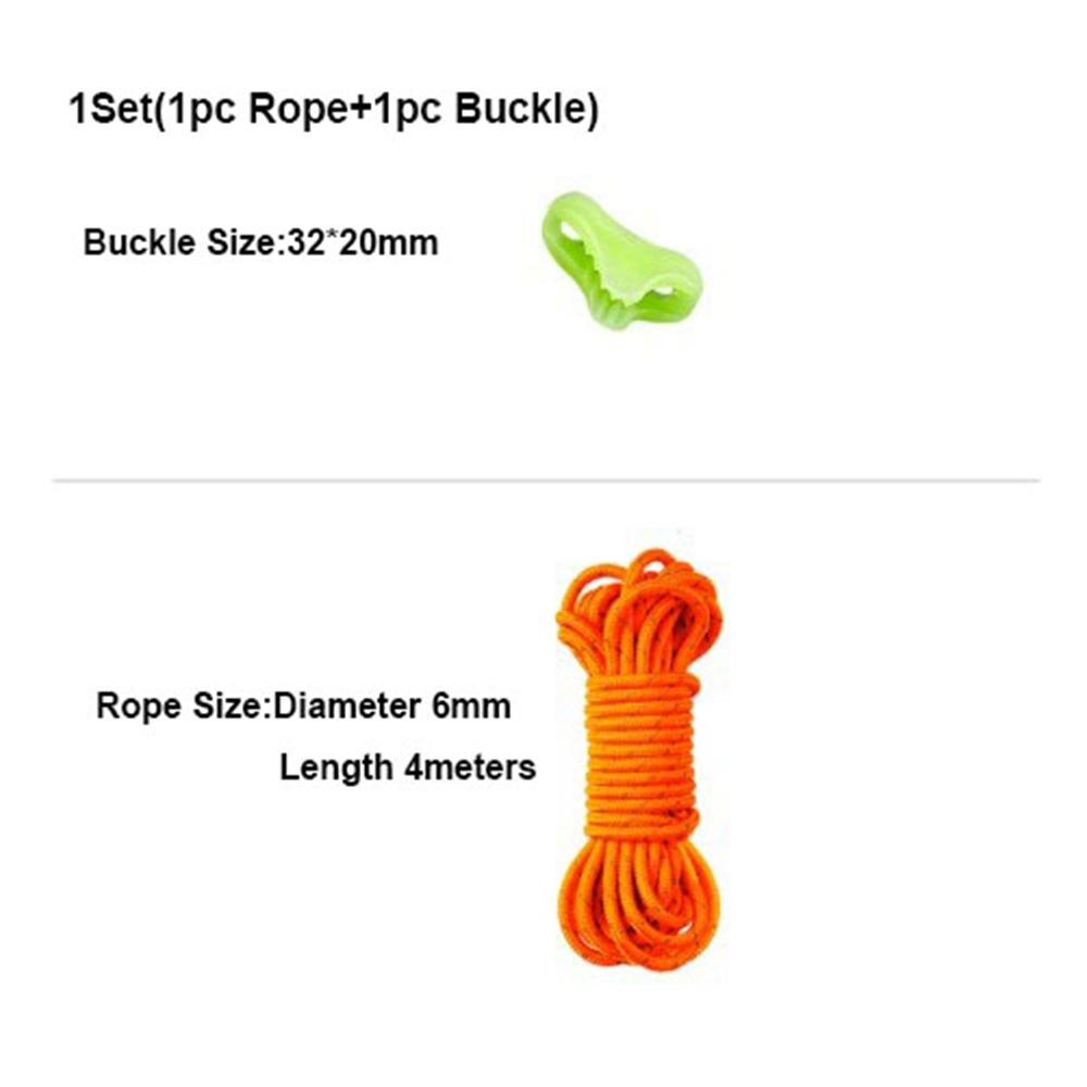 4mm/6mm Outdoor Tent Guyline Ropes with Adjuster Tensioner Camping Accessories Reflective Camping Guy Lines 4M Length