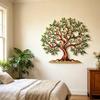Tree of Life Metal Wall Art: Creative Bird Design for Bedroom or Living Room Décor