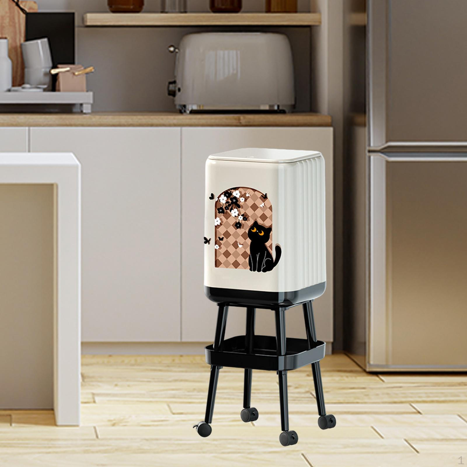 

Мусорное ведро с двойным отсеком для прессования с полкой для хранения, прочный полипропиленовый материал, подходит для кухни Style B