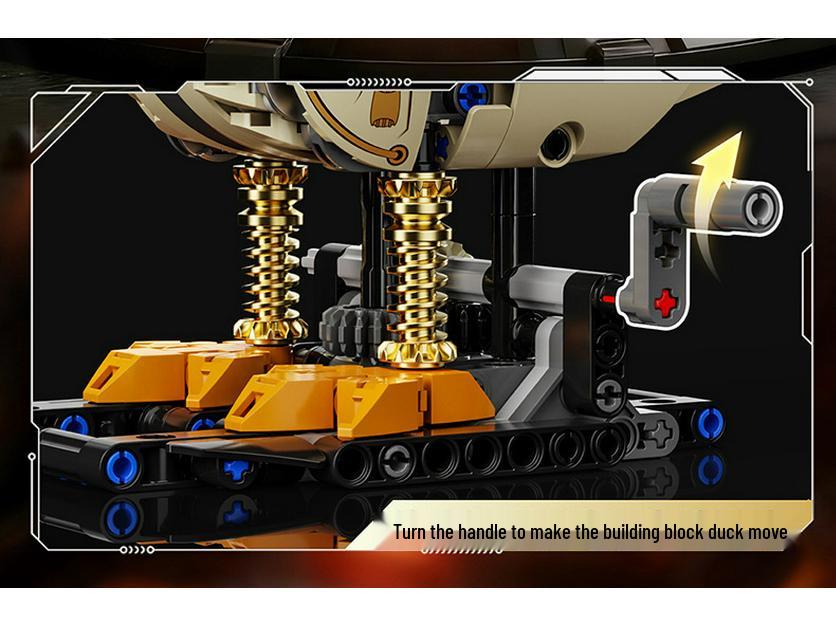 LEGO-Compatible Mechanical Duck Cartoon Model - Children's Assembly Toy Gift